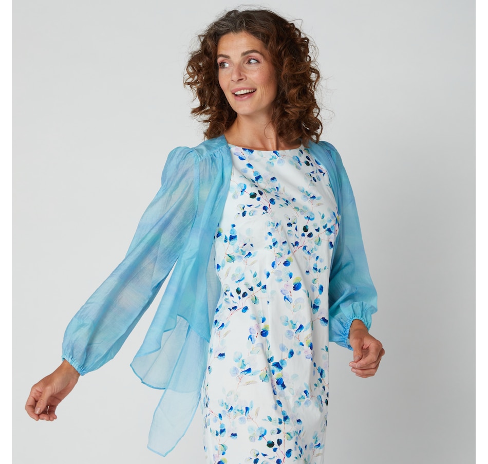 Image 238266_BLU.jpg, Product 238-266 / Price $29.33, Mr. Max Water Silk Tie Front Open Cardigan Jacket from Mr. Max on TSC.ca's Fashion department