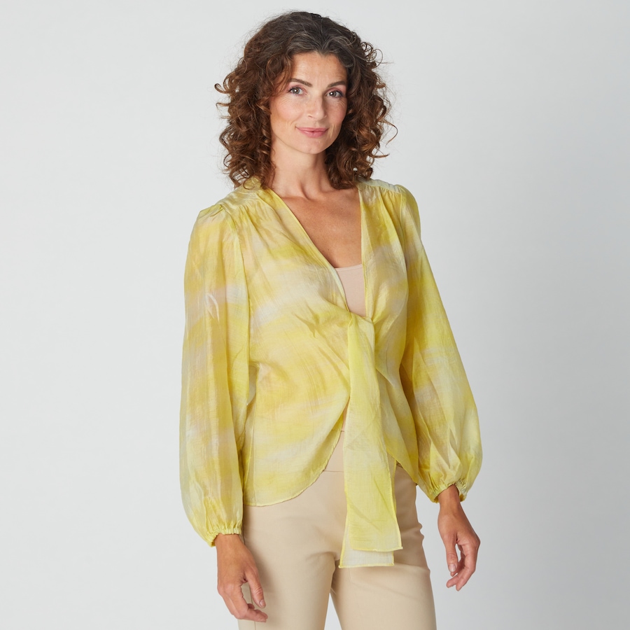 Image 238266_YEL.jpg, Product 238-266 / Price $29.33, Mr. Max Water Silk Tie Front Open Cardigan Jacket from Mr. Max on TSC.ca's Fashion department