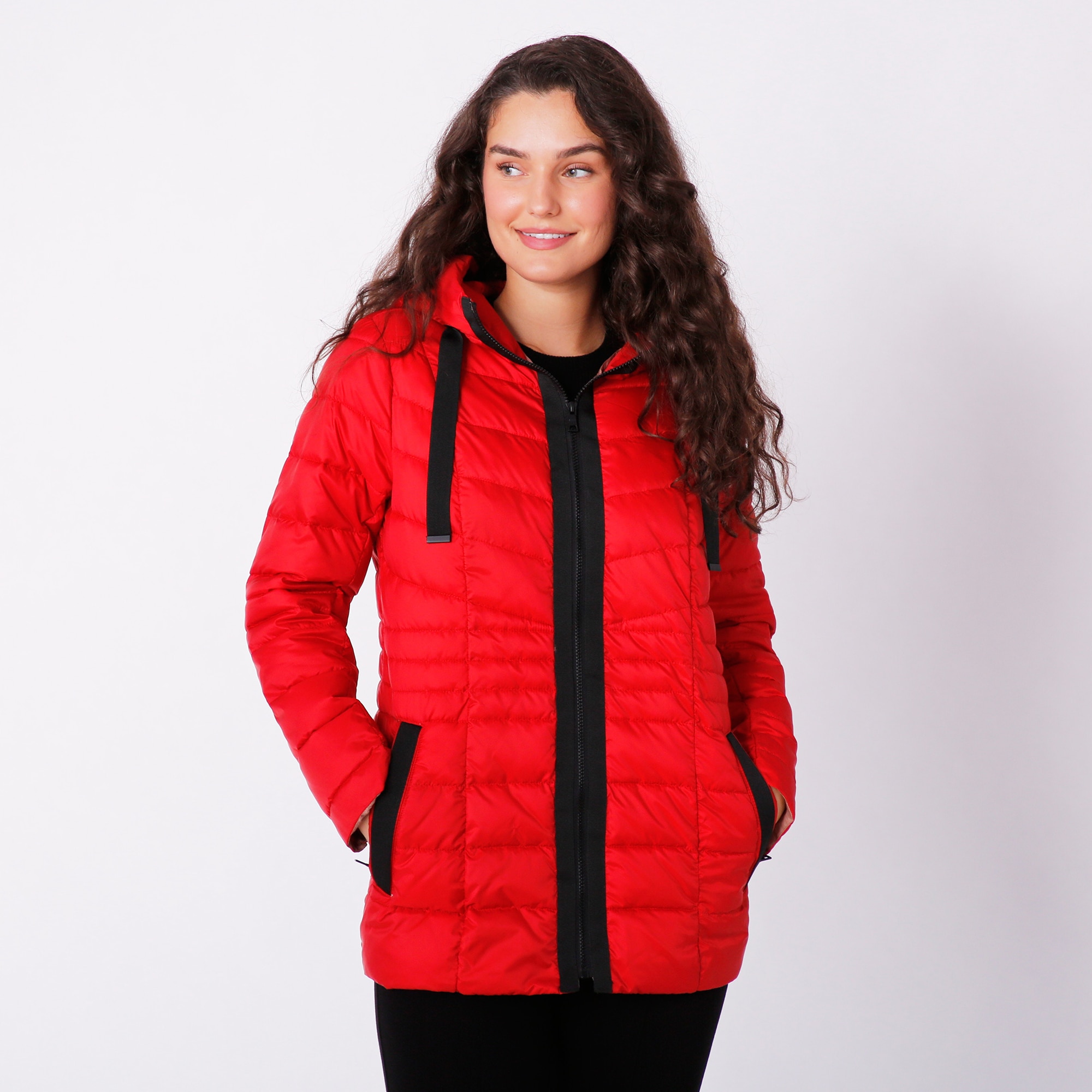 Nuage Ladies Quilted Puffer Jacket With Gros Grain