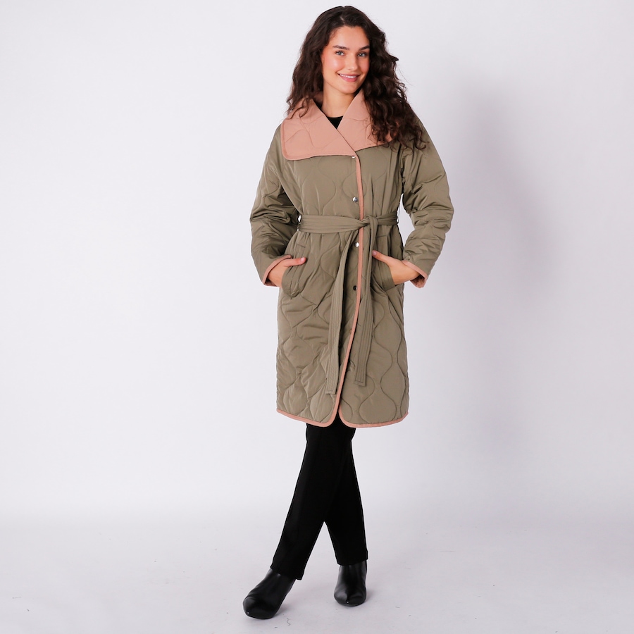 Image 238348_OLI.jpg, Product 238-348 / Price $59.33, Nuage Quilted Belted Trench Coat With Snap Closure from Nuage on TSC.ca's Fashion department