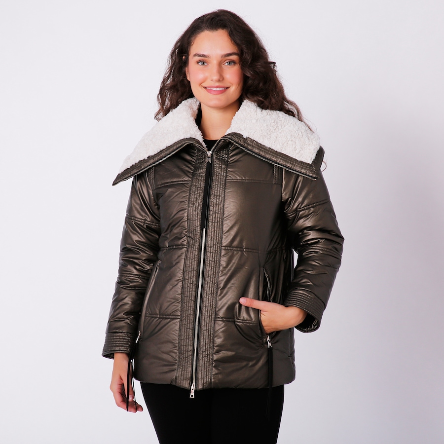 Image 238349_MEBR.jpg, Product 238-349 / Price $64.33, Nuage Ladies Faux Leather Jacket With Berber Collar from Nuage on TSC.ca's Fashion department