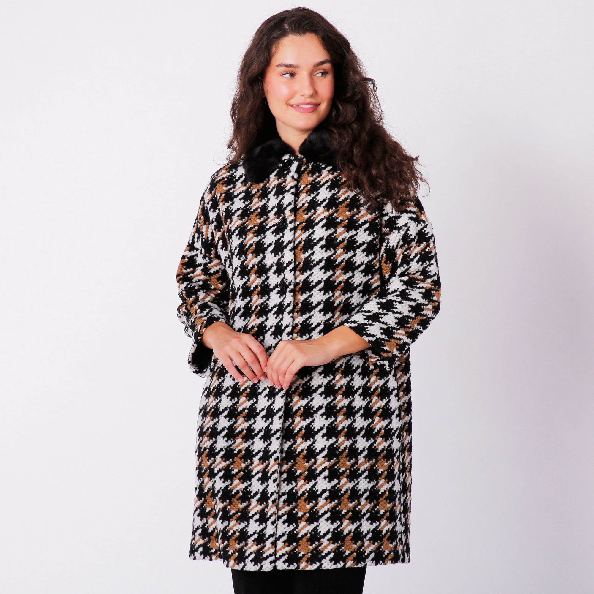 Houndstooth coat outlet womens