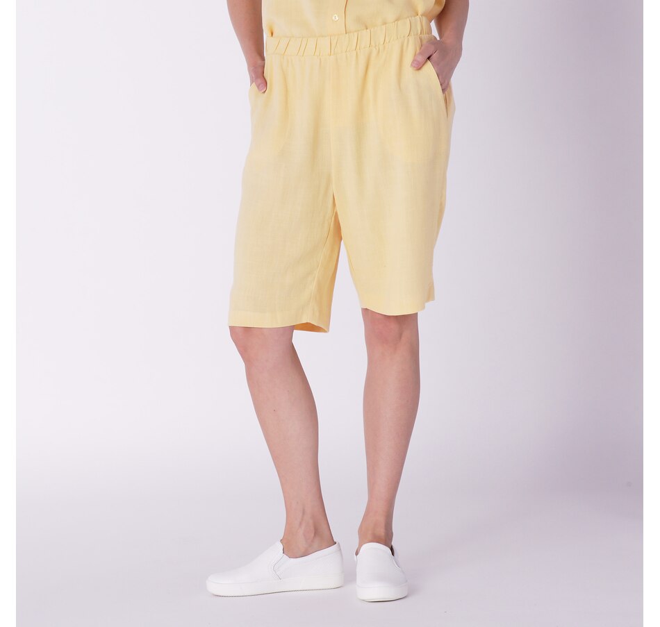 Image 238413_YEL.jpg, Product 238-413 / Price $14.33, Bellina Linen Blend Walking Short With Pockets from Bellina on TSC.ca's Fashion department