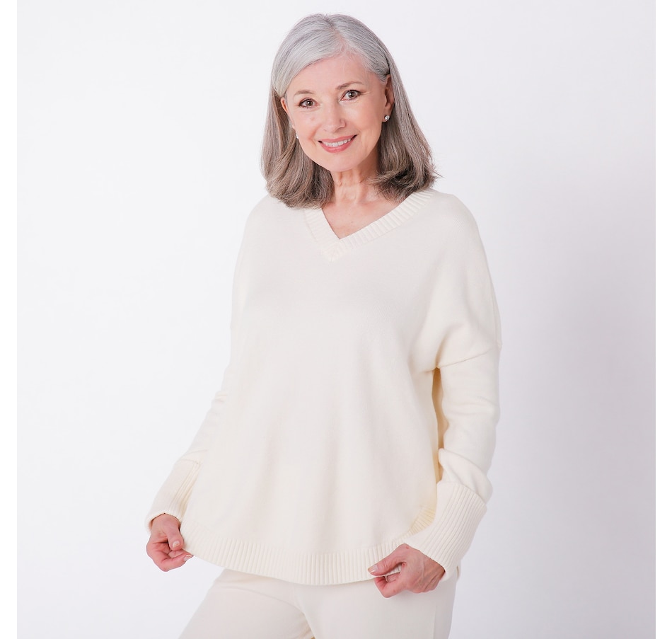 Clothing & Shoes - Tops - Sweaters & Cardigans - Pullovers - Wynne Layers  Soft Knit Curved Hem Sweater - Online Shopping for Canadians