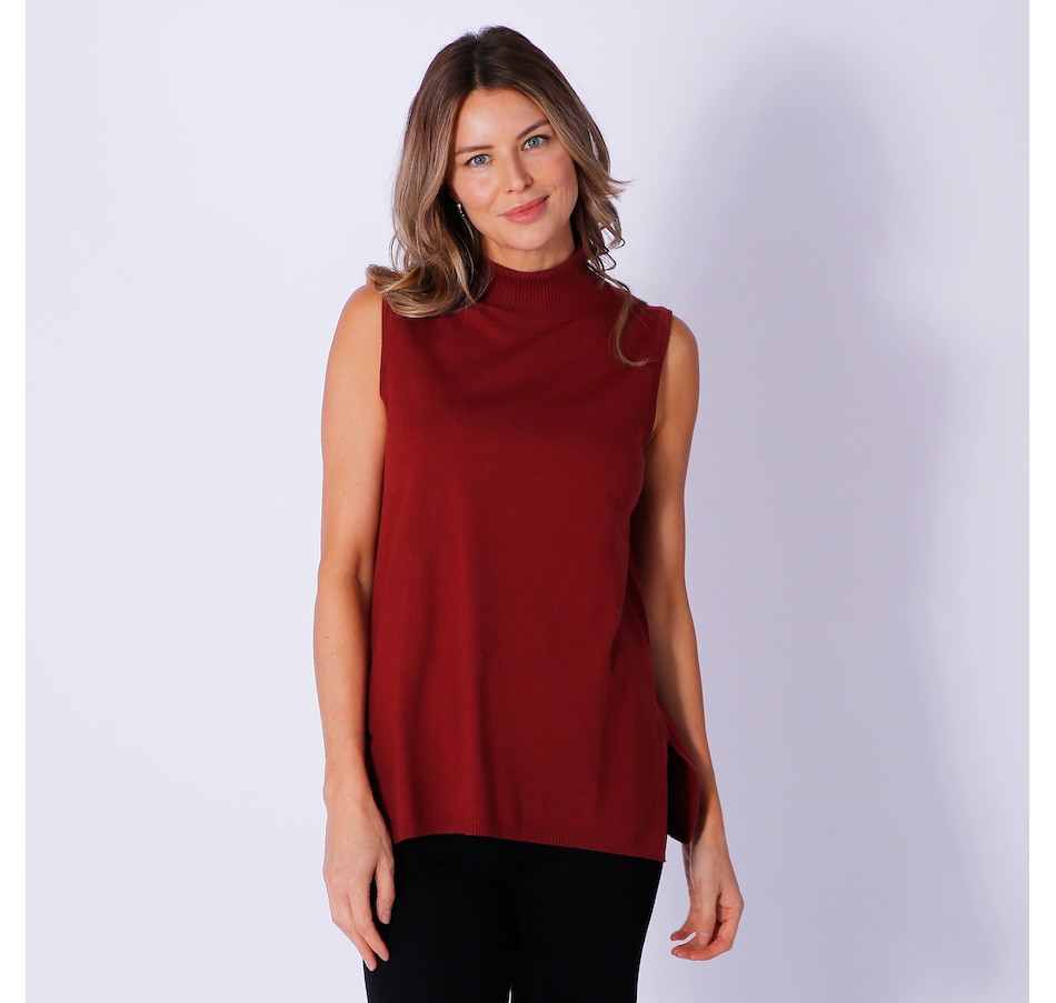 Clothing & Shoes - Tops - Sweaters & Cardigans - Turtlenecks & Mock necks -  Wynne Layers Sleeveless Mock Neck Sweater - Online Shopping for Canadians