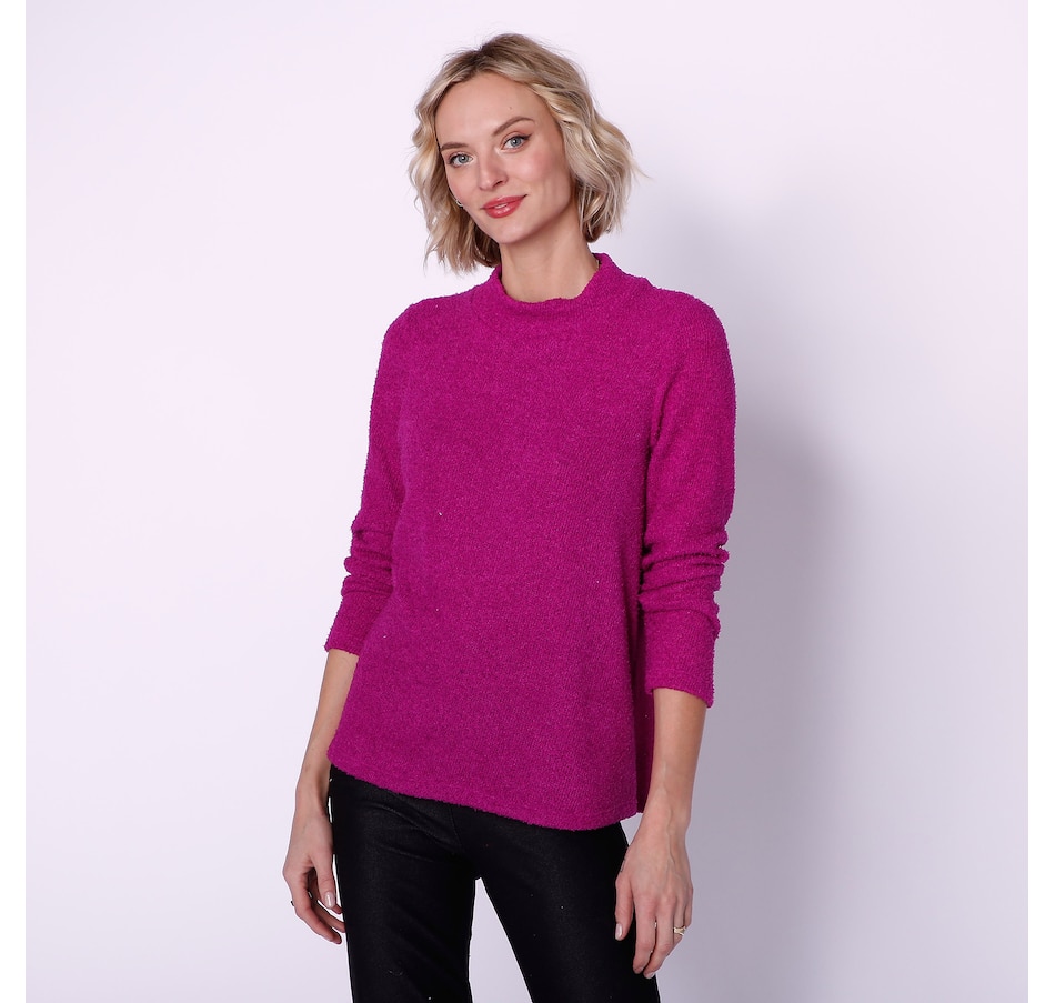 Image 238477_ORC.jpg, Product 238-477 / Price $31.33, Kim & Co. Boucle Sweater Knit Long Sleeve High Neck Top from Kim & Co. on TSC.ca's Fashion department