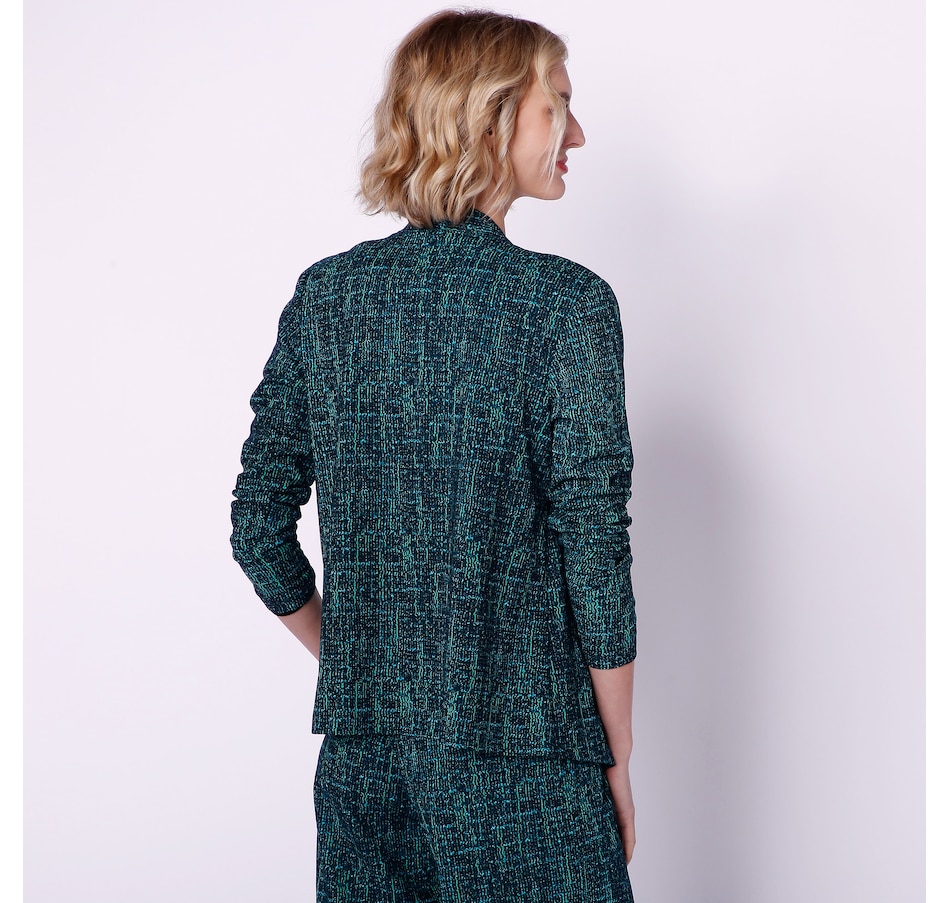 Image 238489_ALTMORE1.jpg, Product 238-489 / Price $19.33, Kim & Co. Printed Textured Scuba Long Sleeve One Button Jacket from Kim & Co. on TSC.ca's Fashion department