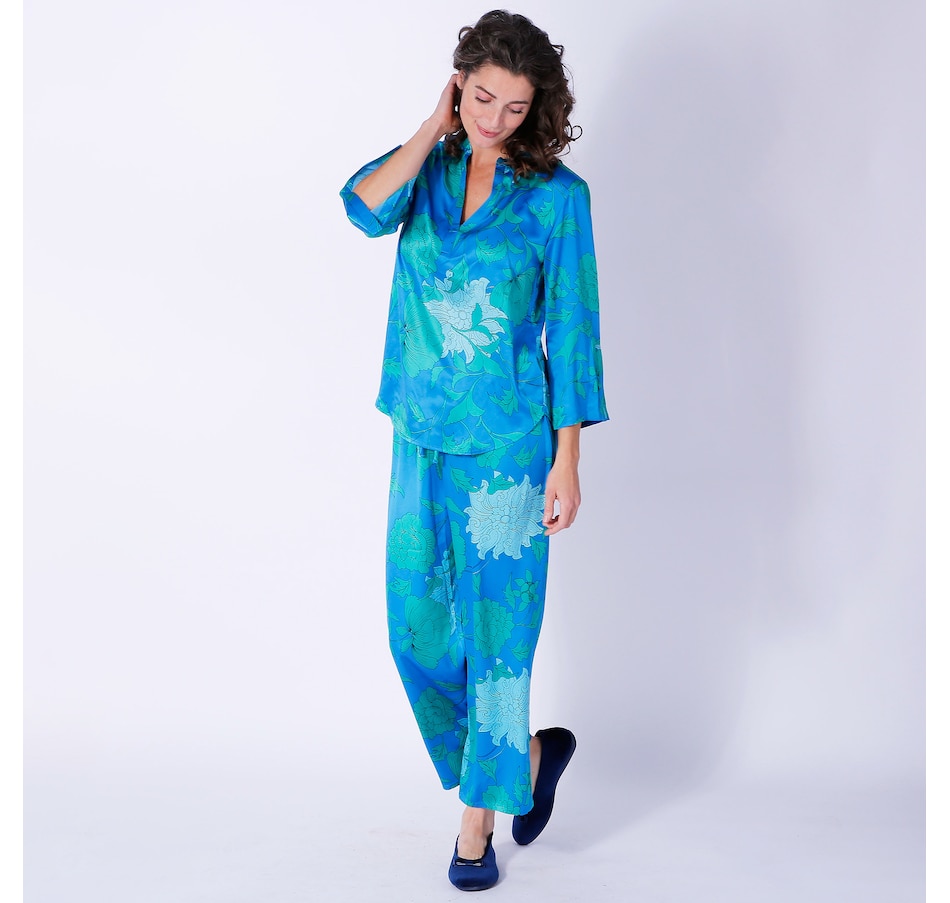 Clothing & Shoes - Pajamas & Loungewear - Pajama Sets & Nightgowns - N  Natori Venetian Stretch Silky Satin PJ Set - Online Shopping for Canadians