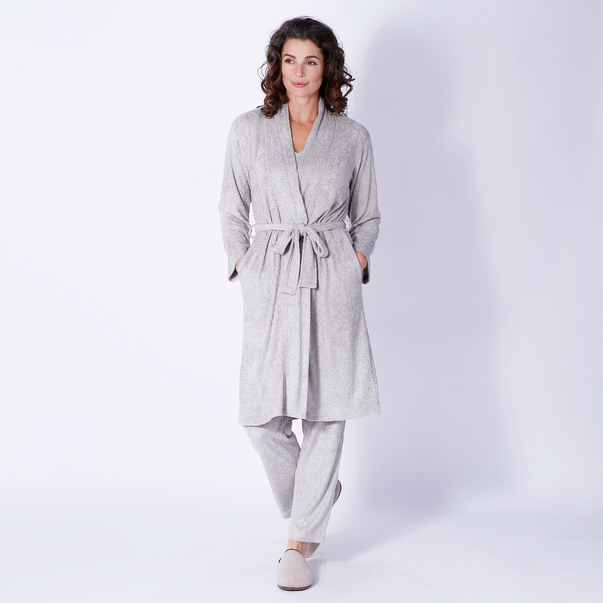 N Natori Unwind Feathered Chenille Robe