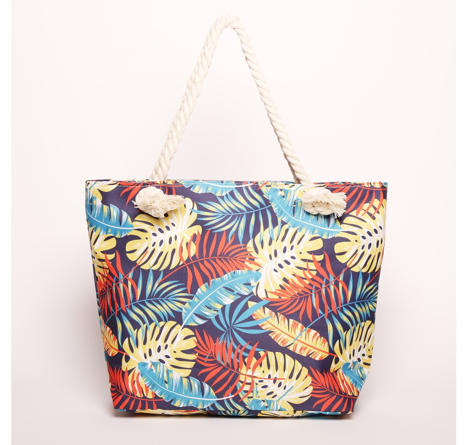 Clothing & Shoes - Handbags - Satchel - Mr. Max Palm Print Beach Bag ...