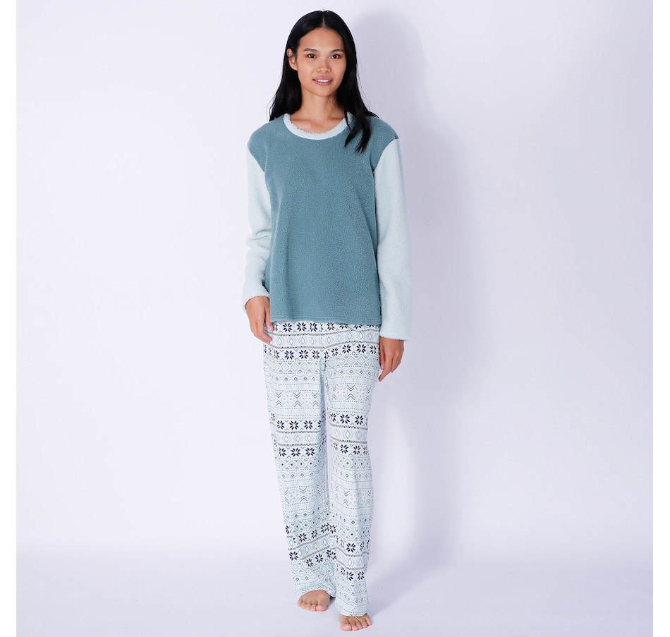 Cuddl Duds Cool & Airy Cropped Colour Block PJ Set - Online