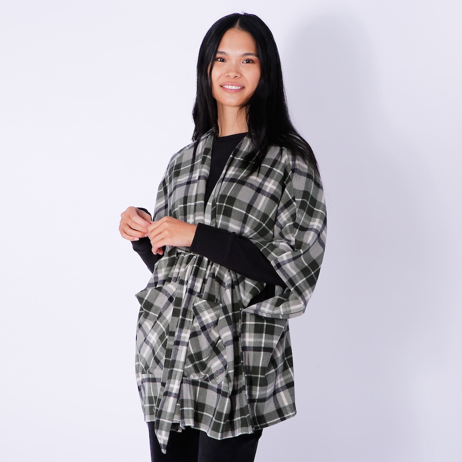 Image 238627_GRPL.jpg, Product 238-627 / Price $19.33, Cuddl Duds Fleece With Stretch Belted Blanket Wrap from Cuddl Duds on TSC.ca's Fashion department