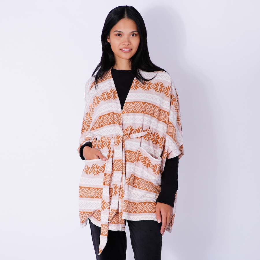 Image 238627_OATFR.jpg, Product 238-627 / Price $19.33, Cuddl Duds Fleece With Stretch Belted Blanket Wrap from Cuddl Duds on TSC.ca's Fashion department
