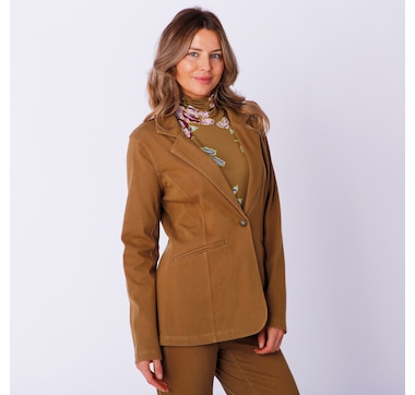 Diane Gilman Super Stretch Knit Denim Blazer