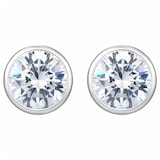 Diamonelle Sterling Silver Shaped Diamonelle Stud Earrings