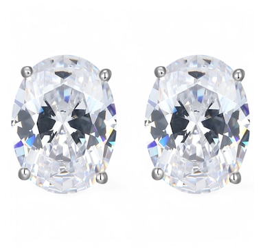 Product 238-747 / Price $49.99 , Diamonelle Sterling Silver Martini Diamonelle Stud Earrings