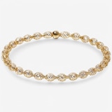 Stefano Oro 14K Yellow Gold Omega Champagne Stretch Mesh Bracelet