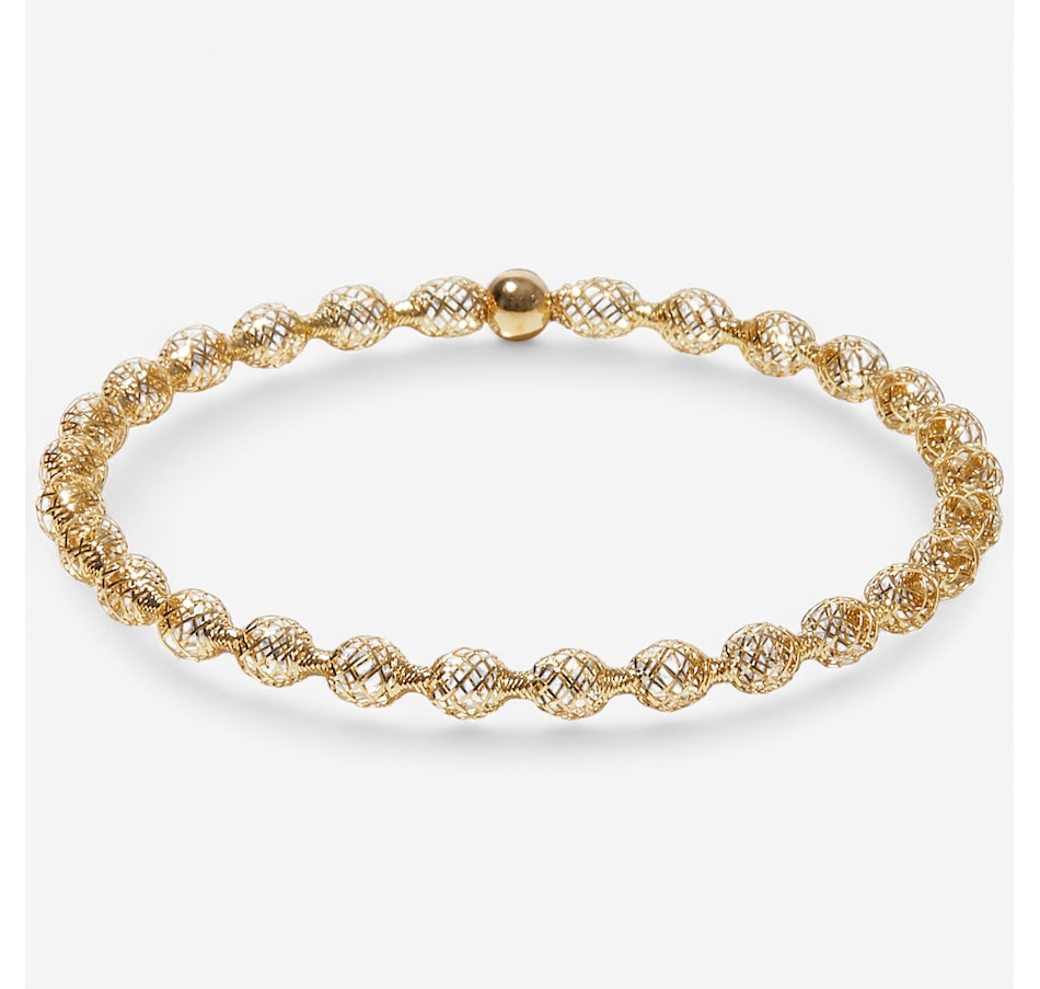Image 238760.jpg, Product 238-760 / Price $289.99 - $299.99, Stefano Oro 14K Yellow Gold Omega Champagne Stretch Mesh Bracelet from Stefano Oro on TSC.ca's Jewellery department