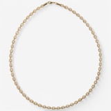 Stefano Oro 14K Yellow Gold Omega Champagne Stretch Mesh Necklace