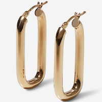 Stefano Oro 14K Yellow Gold Unico Pisa Hoop Earrings