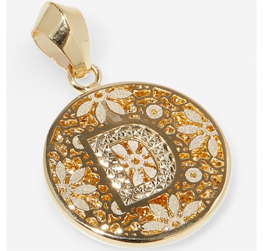 Stefano Oro 14K Yellow Gold Ricami Intial Pendant