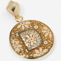 Stefano Oro 14K Yellow Gold Ricami Intial Pendant