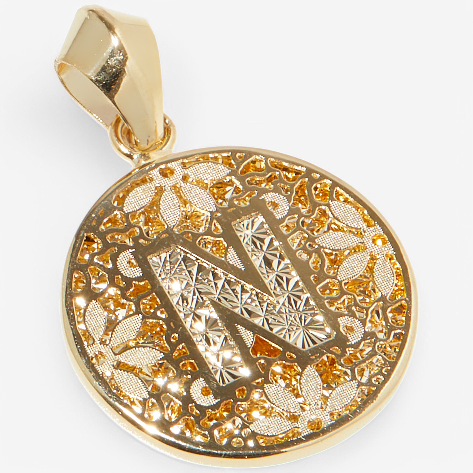 Stefano Oro 14K Yellow Gold Ricami Intial Pendant - TSC.ca
