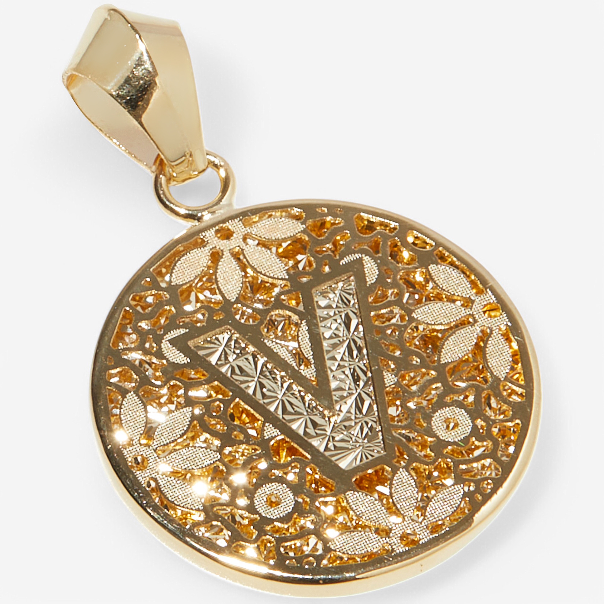 ★限定★ GOLD SIERRA GARA OLDMOUNTAIN Stefano Oro 14K Yellow Gold Ricami Intial Pendant - TSC.ca
