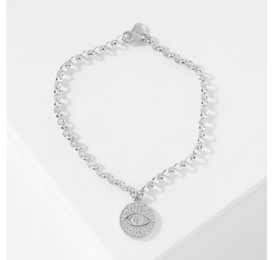 Image 238855.jpg, Product 238-855 / Price $99.99, Diamonelle Sterling Silver Diamonelle Evil Eye Charm Bracelet from Diamonelle on TSC.ca's Jewellery department