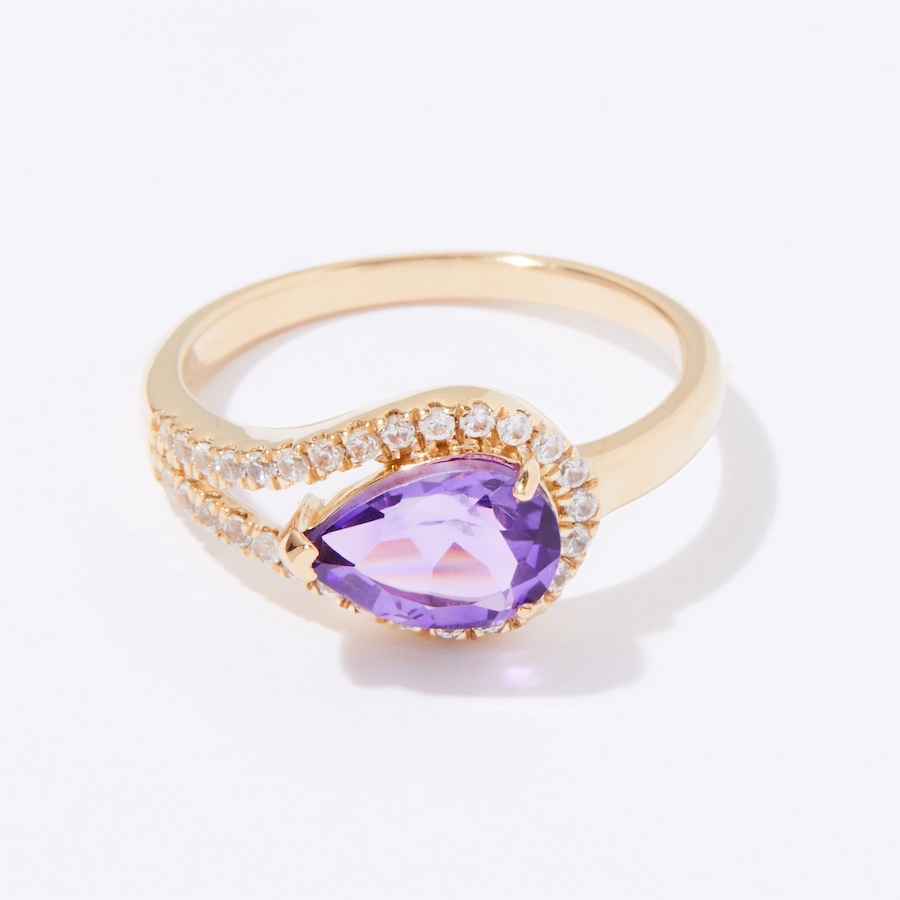 Image 238926_AMY.jpg, Product 238-926 / Price $499.33, Graziela Gems 14K Yellow Gold Gemstone and White Zircon Ring from Graziela Gems on TSC.ca's Jewellery department