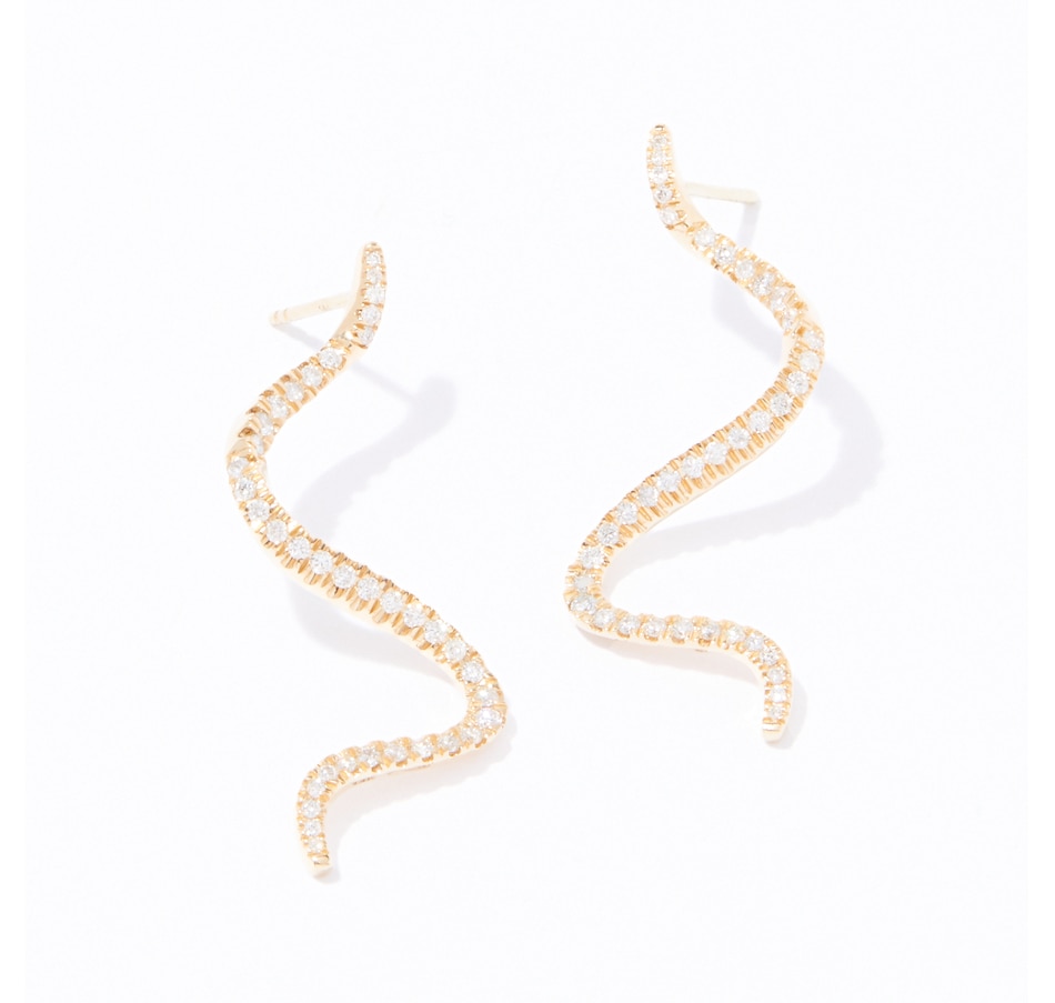 Image 238929.jpg, Product 238-929 / Price $999.33, Graziela Gems 14K Yellow Gold Diamond Twist Earrings from Graziela Gems on TSC.ca's Jewellery department
