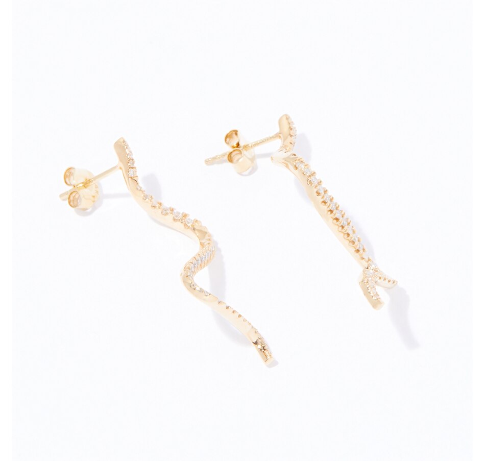Image 238929_ALTMORE1.jpg, Product 238-929 / Price $999.33, Graziela Gems 14K Yellow Gold Diamond Twist Earrings from Graziela Gems on TSC.ca's Jewellery department