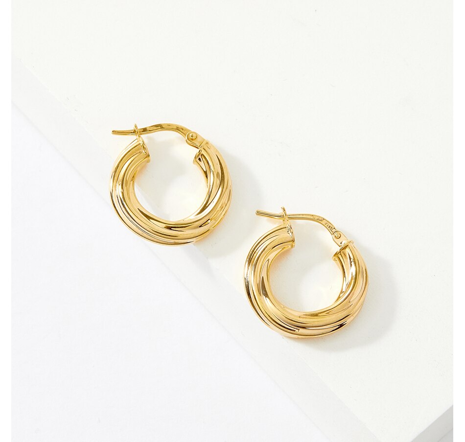 Image 238981.jpg, Product 238-981 / Price $189.99, TruGold 10K Yellow Gold Tube Hoop Earrings from TruGold on TSC.ca's Jewellery department