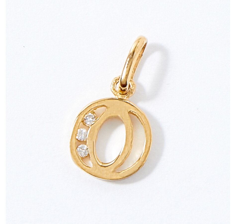 TruGold 10K Yellow Gold Diamond Initial Pendant TSC ca trugold-10k-yellow-gold-diamond-initial-pendant-tsc-ca