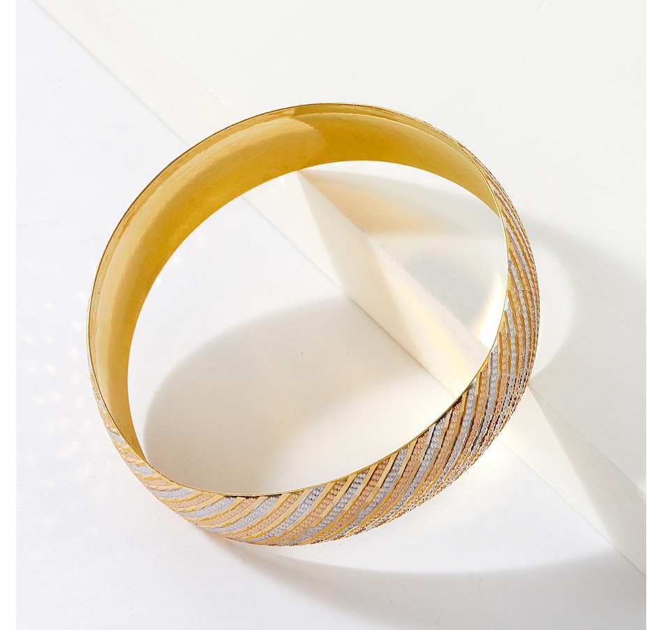 Image 238991.jpg, Product 238-991 / Price $6,999.99, TruGold 22K Tricolour Gold Handmade Fancy Bangle from TruGold on TSC.ca's Jewellery department