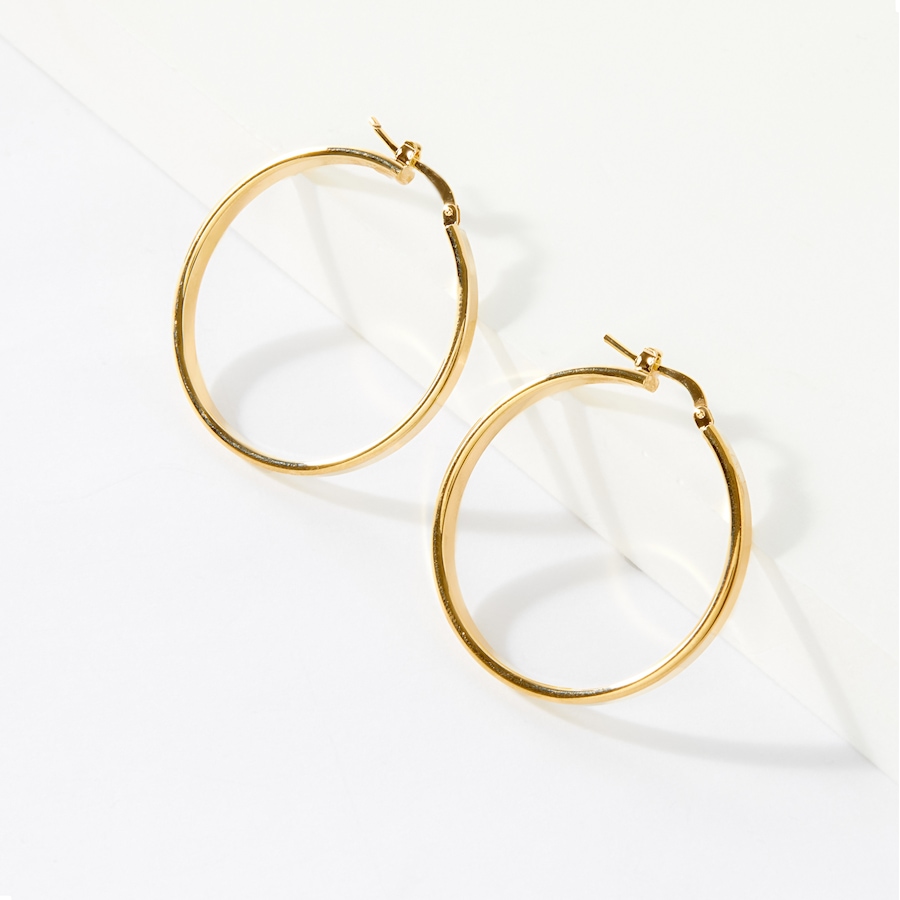 Image 238998.jpg, Product 238-998 / Price $45.99 - $69.99, Bronzoro Rectangular Tube Hoop Earrings from Bronzoro on TSC.ca's Jewellery department