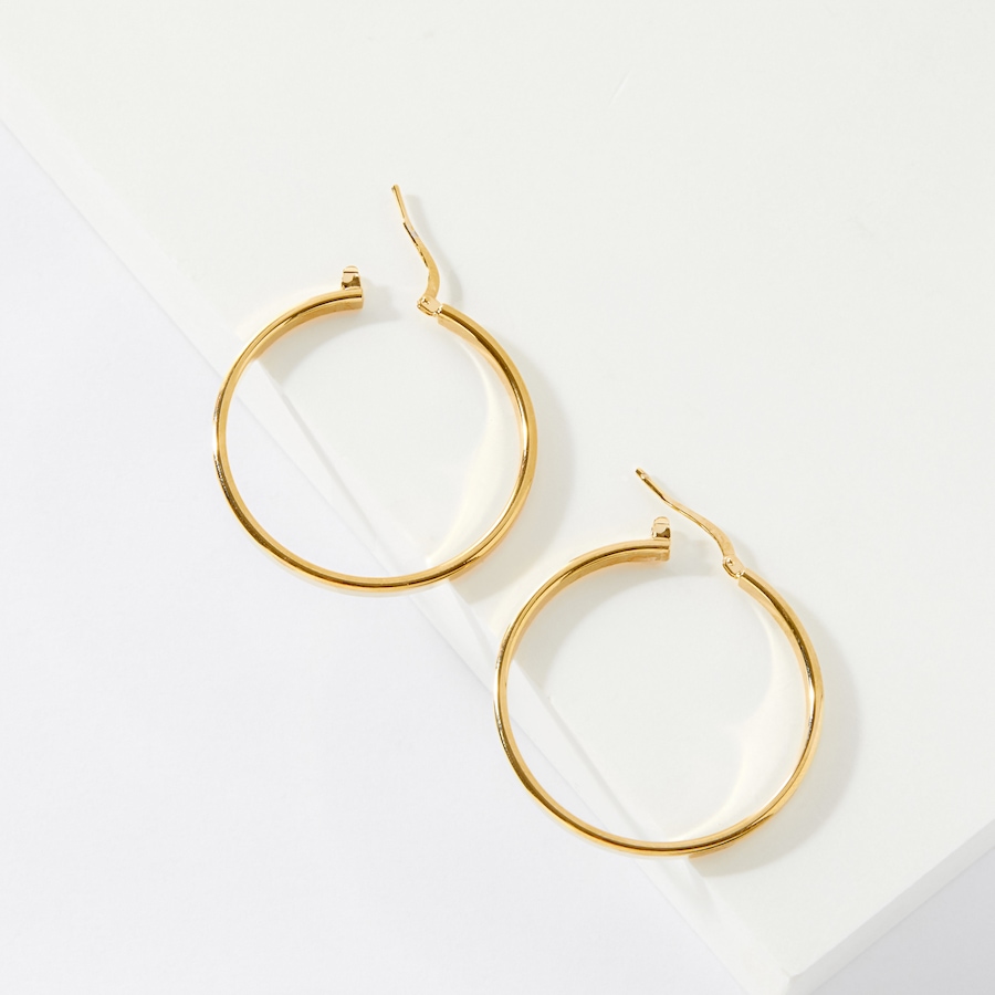 Image 238998_ALTMORE1.jpg, Product 238-998 / Price $45.99 - $69.99, Bronzoro Rectangular Tube Hoop Earrings from Bronzoro on TSC.ca's Jewellery department