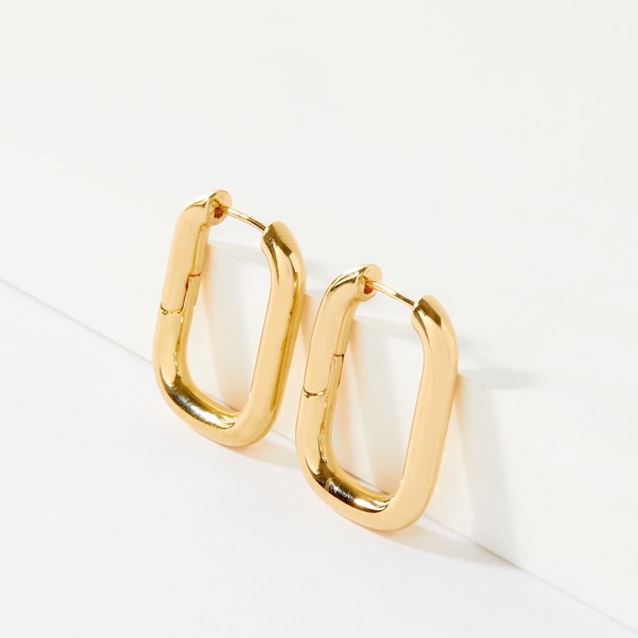 Image 239026.jpg, Product 239-026 / Price $49.33, Bronzoro Hinged Rectangular Hoop Earrings from Bronzoro on TSC.ca's Jewellery department