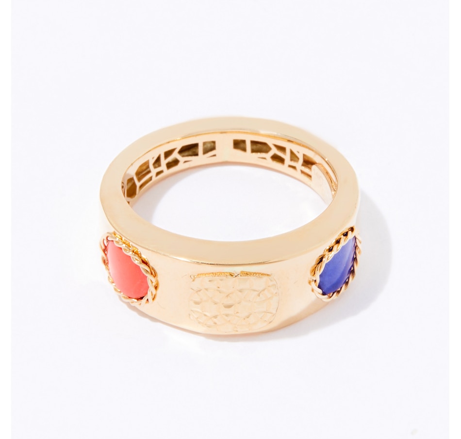 Image 239062.jpg, Product 239-062 / Price $399.33, Gioielli Toscani 14K Yellow Gold Art Nature Multi Gemstone Ring from Best of Gems on TSC.ca's Jewellery department