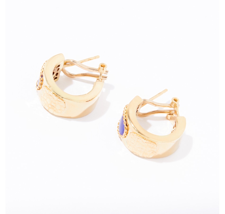 Image 239063_ALTMORE1.jpg, Product 239-063 / Price $649.88, Gioielli Toscani 14K Yellow Gold Art Nature Lapis Earrings from Best of Gems on TSC.ca's Jewellery department
