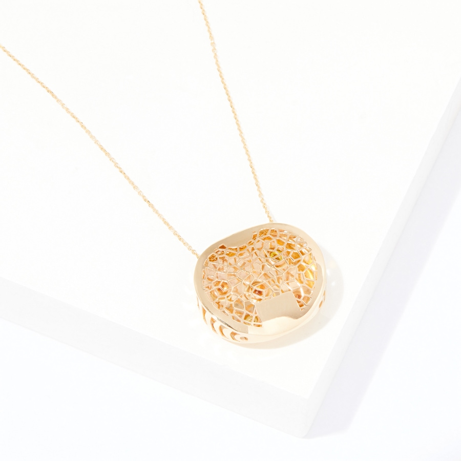 Image 239074_ALTMORE2.jpg, Product 239-074 / Price $399.33, Gioielli Toscani 14K Yellow Gold Art Nature Gemstone Necklace from Gioielli Toscani on TSC.ca's Jewellery department