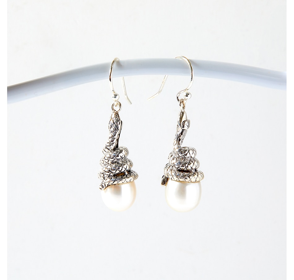 Image 239152.jpg, Product 239-152 / Price $109.99, Samuel B Collection Sterling Silver Pearl Snake Wrap Earrings from Samuel B. Collection on TSC.ca's Jewellery department