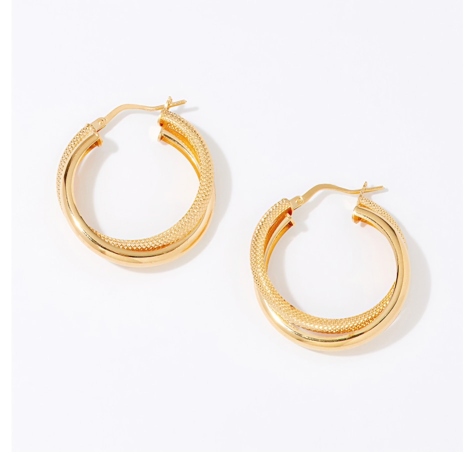 Jewellery - Earrings - Hoop & Huggie Earrings - Uno A Erre 18K Yellow ...