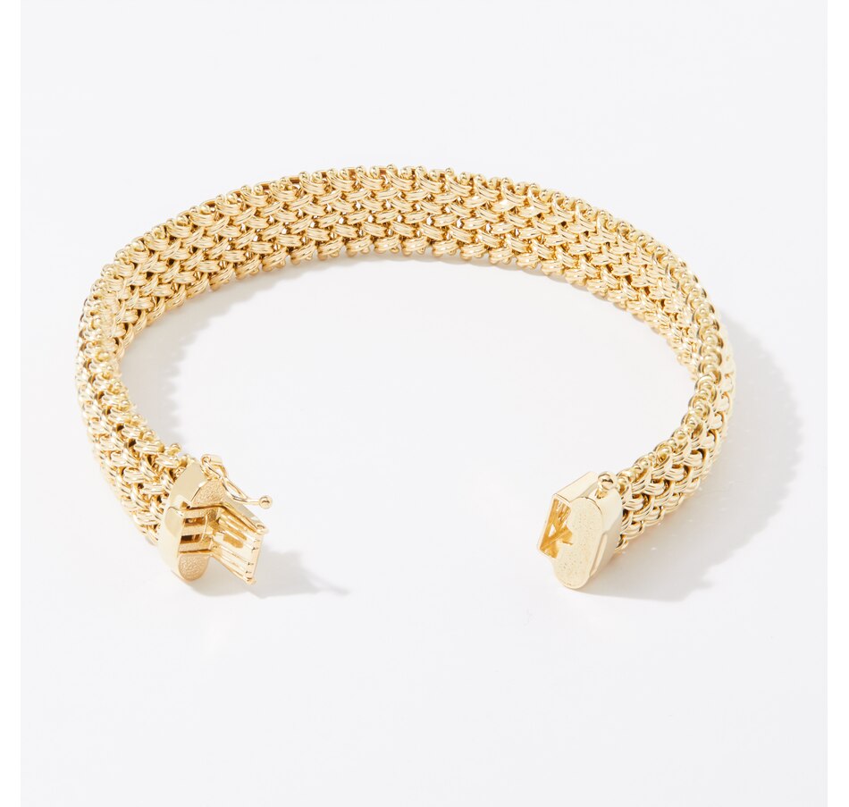 Jewellery - Bracelets - Uno A Erre 18K Yellow Gold Tessere Mesh ...