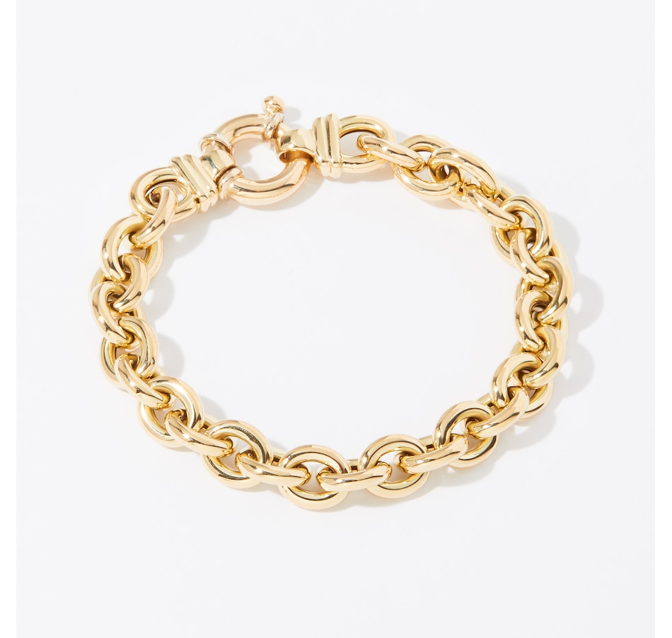 Jewellery - Bracelets - Uno A Erre 18K Yellow Gold Bold Cable Bracelet ...