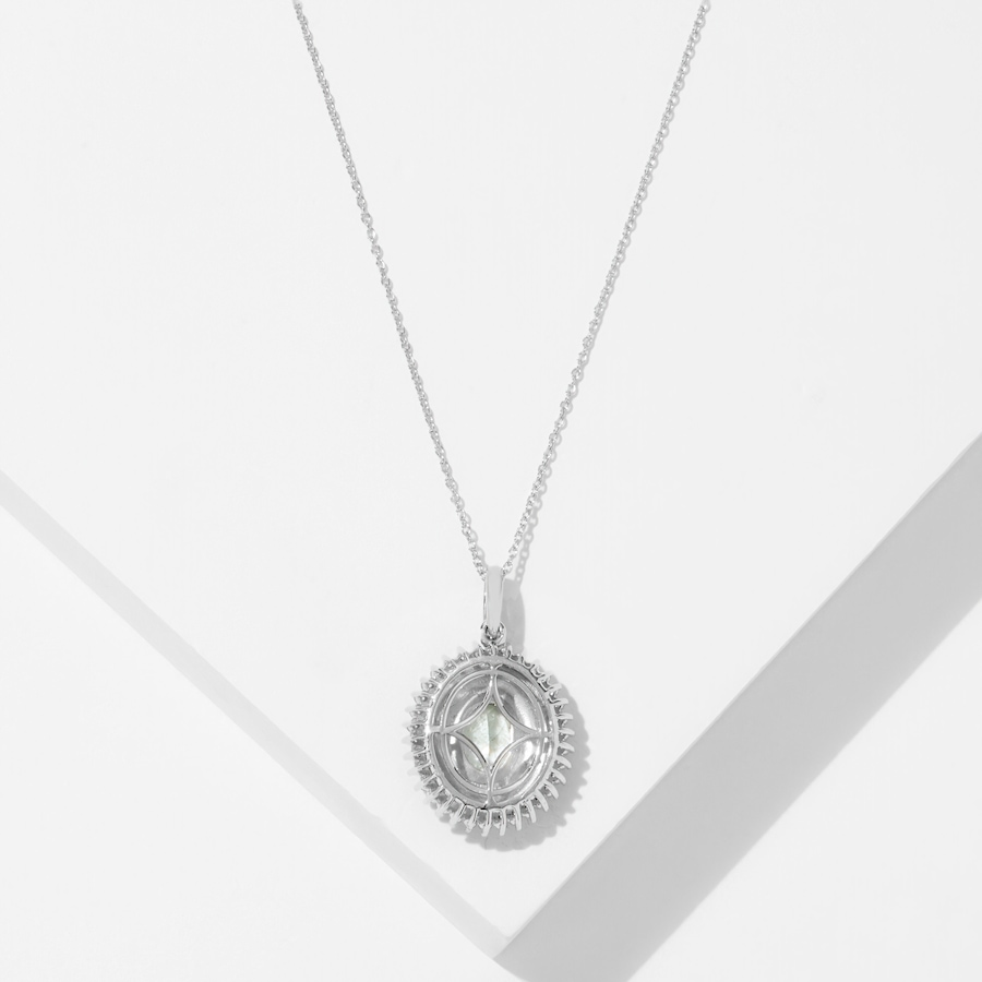 Image 239210_ALTMORE1.jpg, Product 239-210 / Price $79.33, Gem Reflections Sterling Silver Aquamarine & White Zircon With Enamel Pendant With Chain from Best of Gems on TSC.ca's Jewellery department