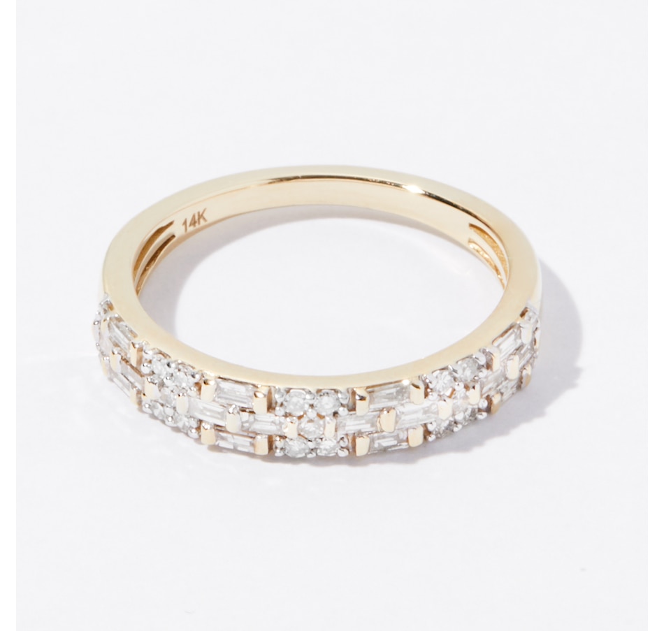 Jewellery - Rings - 14K Gold 0.50ctw Baguette and Round Diamond Ring ...