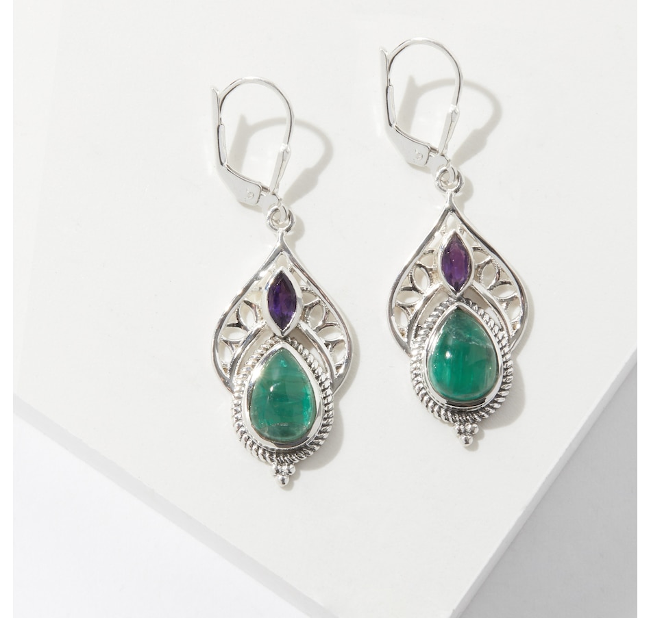Image 239264_FLAMY.jpg, Product 239-264 / Price $79.33, Himalayan Gems Sterling Silver 7x10mm Pear Gemstone Earrings from Himalayan Gems on TSC.ca's Jewellery department