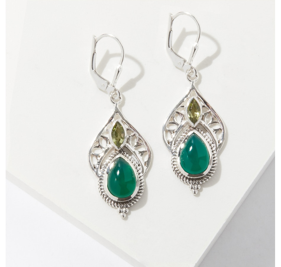 Jewellery - Earrings - Himalayan Gems Sterling Silver 7x10mm Pear ...