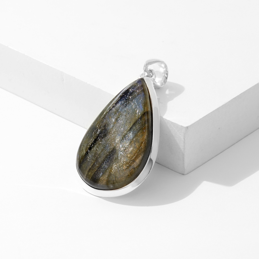 Image 239323.jpg, Product 239-323 / Price $99.88, Himalayan Gems Limited Edition Sterling Silver Pear Labradorite Pendant from Himalayan Gems on TSC.ca's Jewellery department